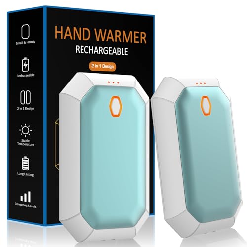 handwärmer wiederaufladbar 4000mAh elektrisch tragbar 2er set für outdoor sport camping jagen golf