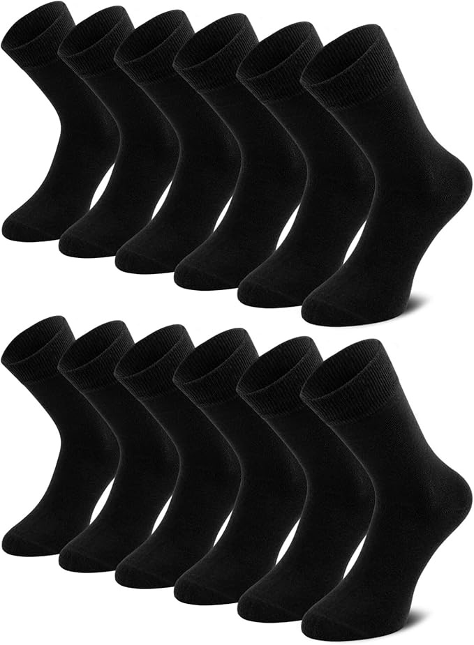 qincao schwarze baumwollsocken 6/10 paar für herren und damen