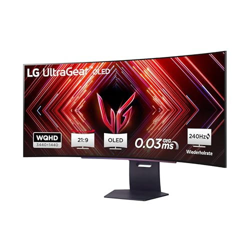 lg electronics 45gs95qx-b, 45 zoll monitor, amd freesync, grau