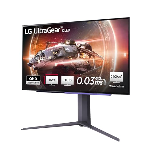 lg electronics 27gs95qx-b monitor g-sync, amd freesync, schwarz