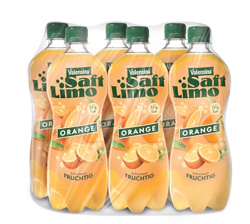 valensina orange limonade 6 x 1l mit 17% fruchtgehalt