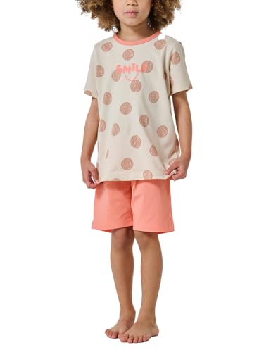 schiesser mädchen schlafanzug kurz pyjama set bio baumwolle größe 140 creme