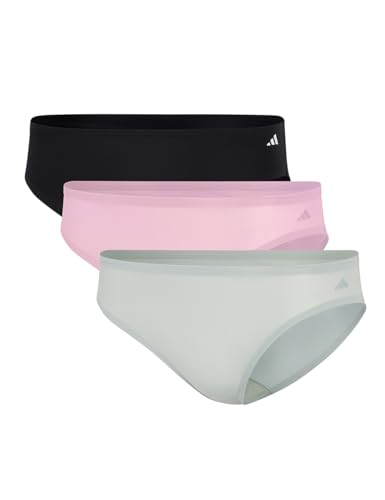 Produktbild: adidas damen bikini slips 3er pack sport active light assortiert gr. L