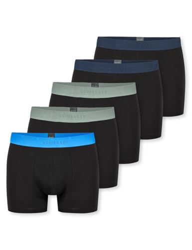 Produktbild: Schiesser Herren Boxershorts 5er Pack Dunkelblau Schwarz Größen S-XXL 4XL