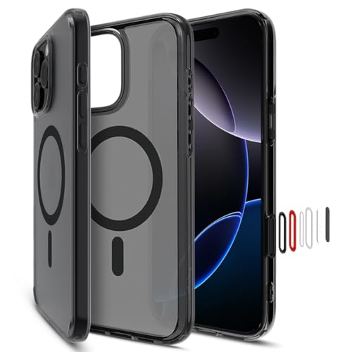 spigen iPhone 16 Pro hülle mit kamerasteuerung, ultra hybrid, magsafe, frost black