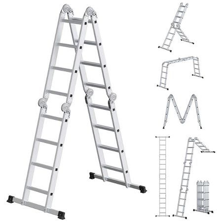 songmics mehrzweckleiter 430 cm, stufenleiter für 99,99 Euro, statt 120 Euro
