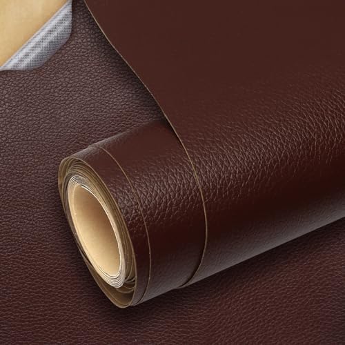 kunstleder selbstklebend 60x200cm leder reparatur patch dunkelbraun für sofamöbel jacken autositze