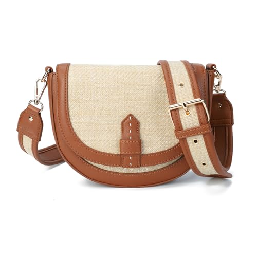 gladdon damen umhängetasche handy crossbody bag mit reißverschlussfächern braun