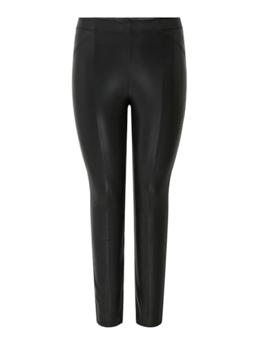 only carmakoma damen leggings carjessie faux leather schwarz 54w x 32l