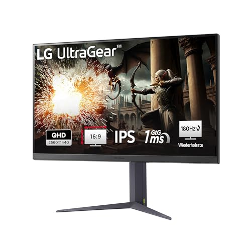 Produktbild: lg ultragear 32 gs75qx-b gaming monitor 32 zoll 2560x1440 180hz 1ms GtG