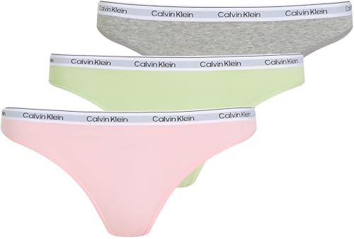 calvin klein damen slips 3er pack bikini form baumwolle stretch mehrfarbig xl