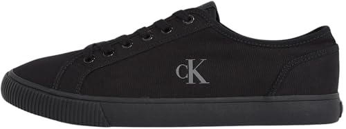 calvin klein heren sneaker vulcanized canvas low top schwarz triple black 40