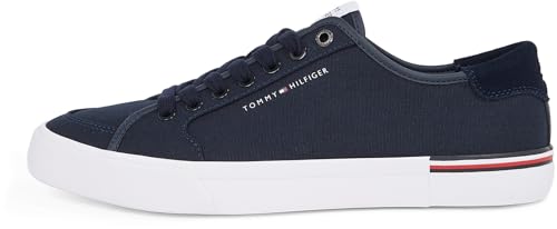 tommy hilfiger sneaker herren vulcanized canvas low top blau desert sky 40