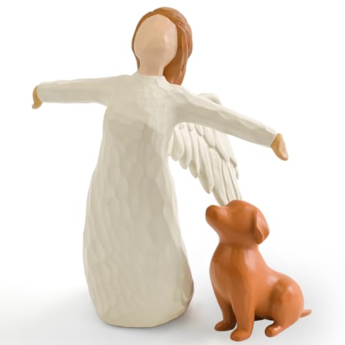 nanaous hund gedenkgeschenk für hundebesitzerin, engel figur zum trösten