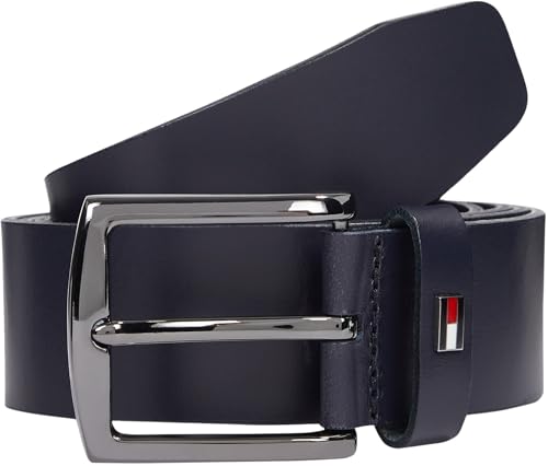 tommy hilfiger herren ledergürtel blau, größen 80-115, denton