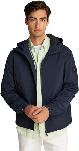Produktbild: tommy hilfiger herren windbreaker jacke hoodie sportlich blau XL