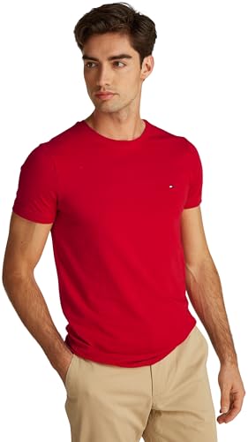 tommy hilfiger herren t-shirt kurzarm rundhalsausschnitt, ideal für freizeit