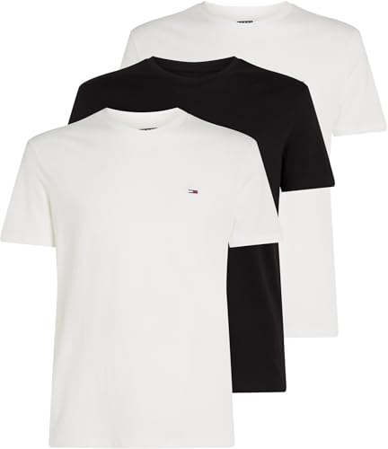 tommy jeans tjm xslim 3er pack t-shirt ecru/black, XXL EU