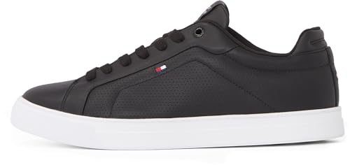 tommy hilfiger herren sneaker court icon leder schwarz 43