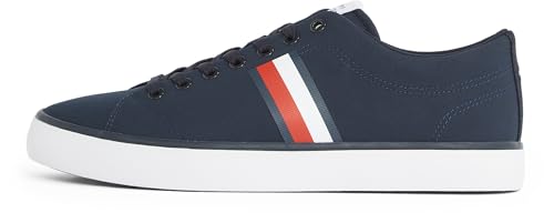 tommy hilfiger sneakers herren vulcanized low top blau mesh 45