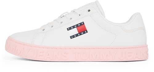 tommy jeans damen sneaker tjw logo niedriges oberteil weiß ecru 37 eu