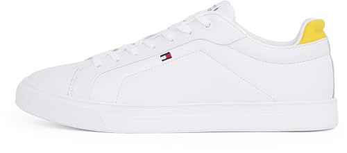 tommy hilfiger low top sneakers herren weiß 42 eu icon court pinperf lth fm0fm05483