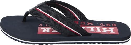 tommy hilfiger herren flip flops strand sandaletten zehentrenner blau desert sky 40