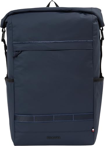 tommy hilfiger herren rucksack rolltop blau space blue einheitsgröße
