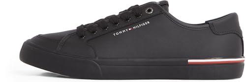 tommy hilfiger sneaker herren vulcanized low top leder schwarz 43