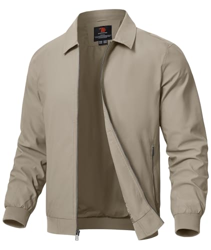Rdruko bomberjacke herren Übergangsjacke leichte blouson jacke khaki S