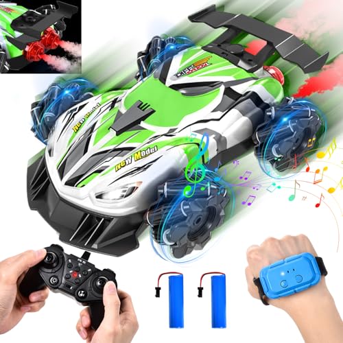 ieeilulu ferngesteuertes auto rc stunt car drift 4wd mit licht und musik grün