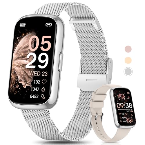 sanorum smartwatch frauen, 1.47 zoll fitnessuhr, herzfrequenzmonitor, schlafmonitor, 24 sportmodi