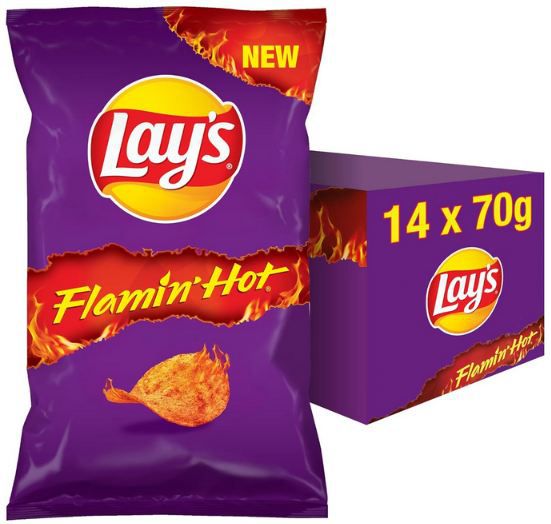 lays flamin hot spicy kartoffelchips 14er pack für 13,99 euro statt 21 euro