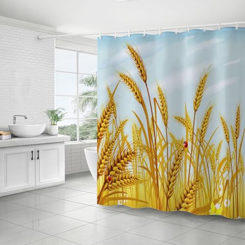 fairygate duschvorhang 180 x 180 cm polyester anti schimmel mit ringen beige