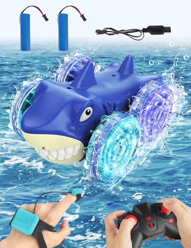 Fullware ferngesteuertes amphibienfahrzeug mit gesturessteuerung, 360 rotation, LED-lights, für kinder ab 3 jahre