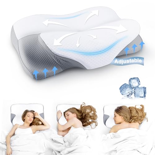 luofni orthopädisches kissen, höhenverstellbar, anti-snore, ergonomisch, memory foam