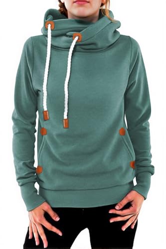 cindeyar damen hoodie kapuzenpullover langarm baumwolle warm sweatshirt