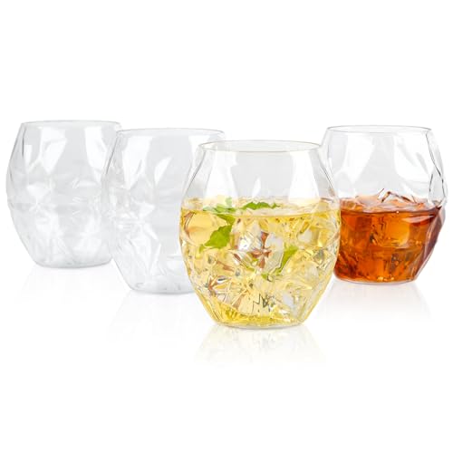 hotder weingläser aus Tritan-Kunststoff 473ml, 4er Set spülmaschinenfest, BPA-frei