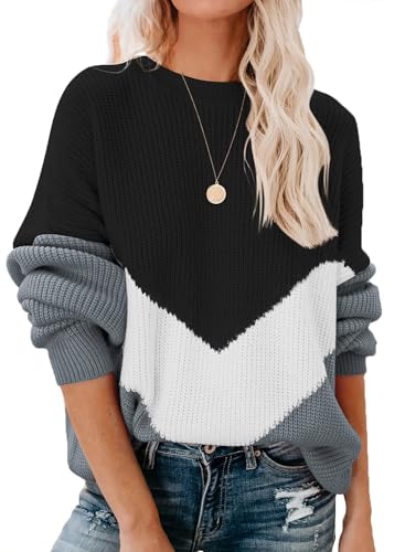 eleganter pullover damen oversize langarm strickpulli sweatshirt tunika herbst winter