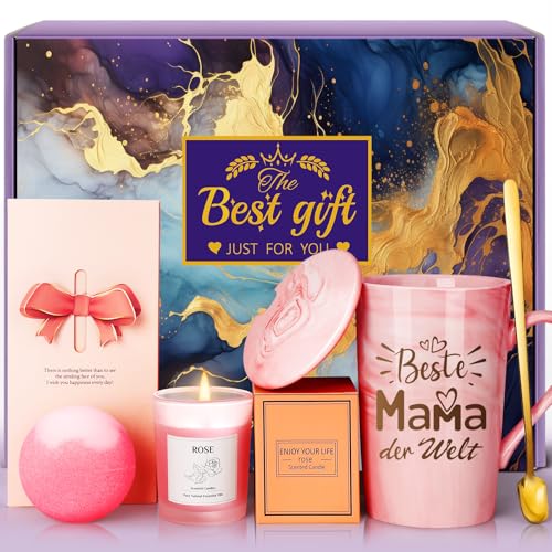 eletorot muttertagsgeschenk set für mama und oma, tasse und entspannungs-set