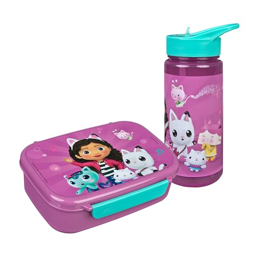 Scooli Gabby's dollhouse kindergeschirr geschenkset mit brotdose und trinkflasche