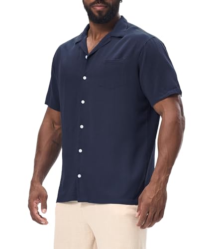 zetieny leinenhemd herren kurzarm button-down shirt sommer strandfreizeithemden