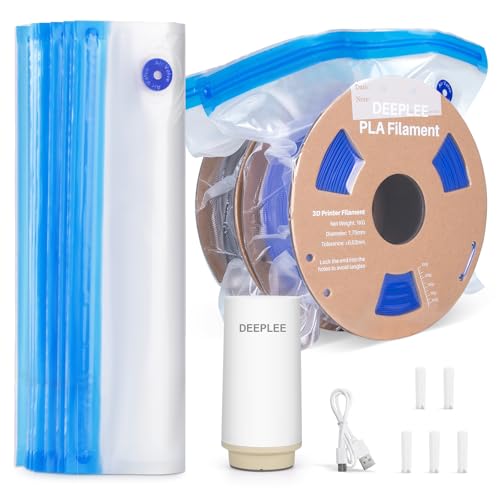 deeplee vakuum aufbewahrungsbeutel kit 30 stück für 3d-druck filament mit pumpe