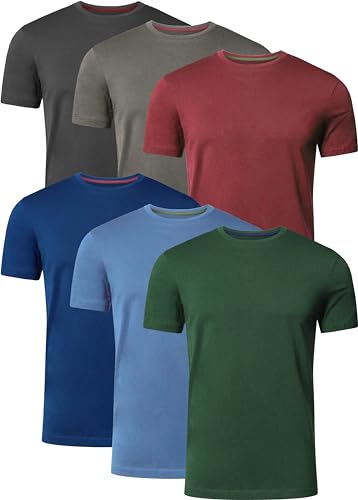 full time sports herren t-shirt set 6er pack melange  men Größen M