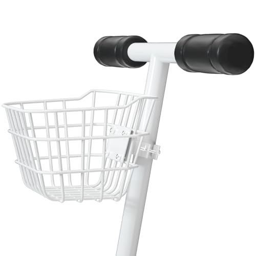 rollerkorb weißer metall-fahrradkorb mit befestigungsbracket für kinder und erwachsene KBAFZD