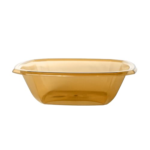 jauhmui obstschale plastik quadratisch 3er set küche aufbewahrung gelb 34,5x34,5x10 cm