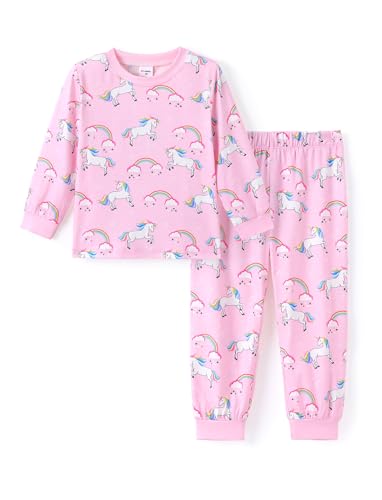 patpat schlafanzug mädchen einhorn muster, tops und hose, pyjama 3-4 jahre 90-98cm