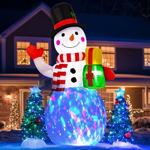 solpex weihnachten dekoration aufblasbarer schneemann 180cm mit led lichter für außen