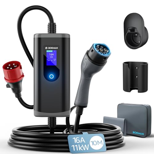 bokman typ 2 ladekabel mit cee stecker, 10m, 6-16a, 11kw, 3-phasig, ip65