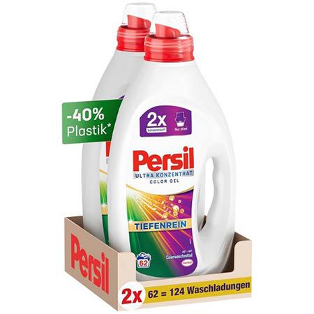 persil ultra tiefenrein waschmittel 2er pack 124 wl color für 21,49 euro